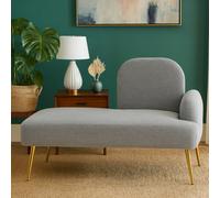 Comfortable Left Arm Grey Chaise Lounge, Contemporary Chaise Couch, Elegant Grey Upholstered Lounge Sofa Premier Housewares Grey One Size