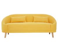 Orsina Comfortable Linen Sofa, Contemporary Seater Sofa For Livingroom, Stylish Mid Century Sofa For Bedroom in Yellow Orsina Yellow