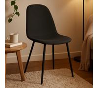 Orsina Comfortable Sturdy Black Fabric Dining Chair, Contemporary Modern Dining Chair, Versatile Modern Chair