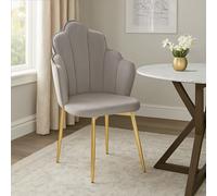 Premier Housewares Tian Grey Velvet Dining Chair