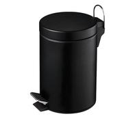 Orsina Compact 3Ltr Matte Black Pedal Bin, Stylish Design Composite Bin For Kitchen, Convenient Bin With Handle