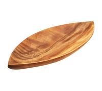 Orsina Compact Acacia Large Leaf Platter, Handcrafted Platter For Livingroom, Versatile Livingroom Platter