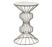 Interiors By Premier Compact Black Finish Table, Practical Side Table By Couch For Livingroom, Mirrored Top Small Lounge Table Premier Housewares Black One Size