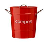 Orsina Compact Compost Steel Bucket Bin in Red Orsina Red