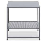 Orsina Compact Design Black Metal Side Table, Versatile Side Table By Couch, Industrial Style Livingroom Side Table in Grey Orsina Grey