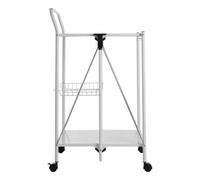 Premier Housewares White Rectangular Folding Kitchen Trolley