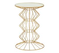Interiors By Premier Compact Gold Finish Frame Table, Practical Side Table For Livingroom, Mirrored Top Small Lounge Table Premier Housewares Gold One Size