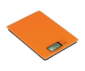 Orsina Compact Orange Glass Kitchen Scale, Elecronic Style Scale For Kitchen Ingredients, Easy To Read Baking Scale