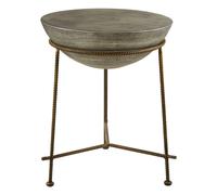 Orsina Compo Round End Table in Silver Orsina Silver