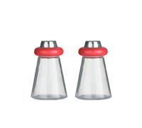 Premier Housewares Red Salt and Pepper Shaker Set/Coordinating Colors/Made From Strong Glass/Adds a Visual Aesthetic Shakers 6 x 10 x 6