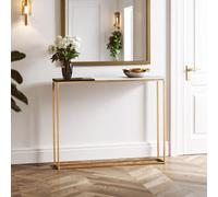 Orsina Console Table, Black & White Marble Top Console Table, Metal & Marble Console Table, Luxury Console Table in Gold Orsina Gold