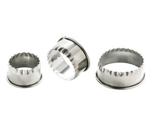 Orsina Contemporary 3Pc Pastry Cutters, Simple To Use Biscuit Cutters, Dishwasher Safe Pastry Cutters For Kitchen