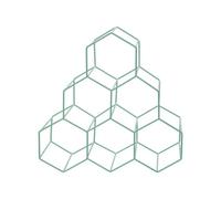 Premier Housewares 6 Bottle Wine Rack, Green Finish, Green