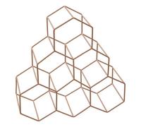 Orsina Contemporary 6 Bottle Pink Finish Wine Rack, Modern Design Bottle Rack For Cupboard, Durable Wine Rack