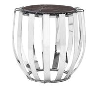 Orsina Contemporary Black Marble Side Table, Durable Side Table By Couch For Livingroom, Strong Bedside Table