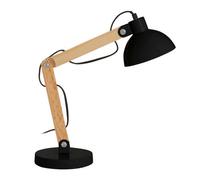 Orsina Contemporary Black Wood Table Lamp, Versatile Bedside Table Lamp, Modern Rustic Livingroom Table Lamp