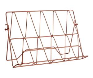 Orsina Contemporary Copper Finish Cookbook Stand, Minimalist Design Recipe Book Stand, Sl ook Book Holder in Gold Orsina Gold