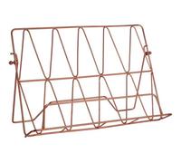 Contemporary Copper Finish Cookbook Stand, Minimalist Design Recipe Book Stand, Sleek Cook Book Holder