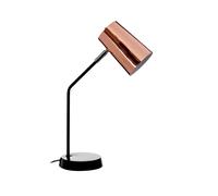 Orsina Contemporary Copper Table Lamp, Durable & Reliable Bedside Table Light, Versatile Modern Table Lamp in Rose Gold Orsina Rose Gold