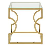 Orsina Contemporary Curved Frame End Table, Durable Lounge Side Table, Functional Sleek Living Room Side Table