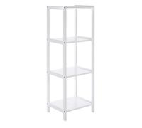 Orsina Contemporary Design 4 Tier Rustic Bathroom Shelf, Versatile Unit For Living Room, Durable Standing Unit in White Orsina White