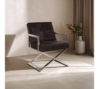 Orsina Contemporary Design Cross Base Chair, Comfortable Occasional Arm Chair, Durable Constructed Accent Armchair