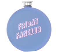 Premier Housewares Friday Fanclub Hip Flask, Blue Stainless Steel, Soft Touch