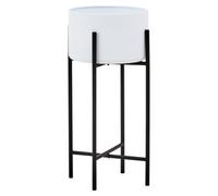 Orsina Contemporary Design Large White And Black Floor Standing Planter, Sturdy And Durable Outdoor Pot For Flowers