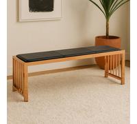 Orsina Contemporary Design Rose Gold Bench, Sleek Garden Bench For Outdoor, Leather Upholstered Dining Bench