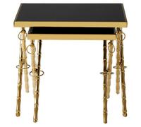 Orsina Contemporary Design Set Of 2 Nesting Tables, Versatile Side Tables, Elegant And Functional Square Tables