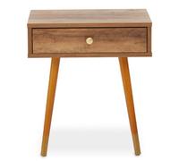 Interiors by Premier Bedside Table Frida 1 Drawer Light Walnut