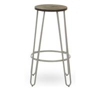 Orsina Contemporary Grey Metal Bar Stool, Hairpin Stool For Kitchen Counter, Versatile Breakfast Stool For Home