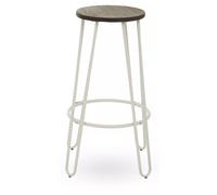 Orsina Contemporary Metal Finish Bar Stool, Hairpin Stool Kitchen Counter, Versatile Breakfast Stool for Home in Walnut Orsina Walnut