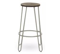 Orsina Contemporary Grey Metal Bar Stool, Hairpin Stool For Kitchen Counter, Versatile Breakfast Stool For Home