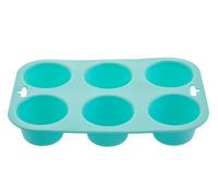 Orsina Contemporary Pastel Green Silicone Muffin Mould,cupcake Baking Tray,6 Cup Non-Stick Silicone Muffin Pan