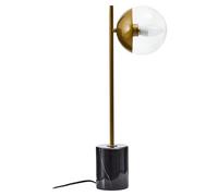 Orsina Contemporary Small Gold Finish Metal Table Lamp, Versatile Desk Lamp, Sturdy Modern Ambient Lamp On Table