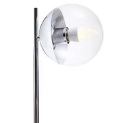 Orsina Contemporary Small Silver Finish Metal Table Lamp, Sturdy Desk Lamp, Versatile Modern Lamp On A Table