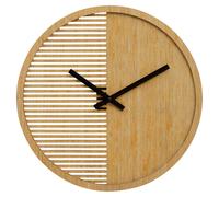 Orsina Contemporary Small Wooden Wall Clock, Large Wood Dial Clock In Kitchen, Easily Maintained Large Wall Clock in Natural Orsina Natural