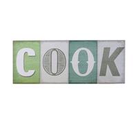 Orsina Cook Wall Plaque, Rustic Wooden Sign With Bold Cook Lettering, Natural Finish Adds Charm To Kitchen