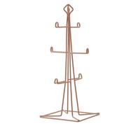 Orsina Copper Finish 6 Mug Tree, Elegant Wire Stand For Hanging Mugs, Durable Metal Frame With Stylish Copper in Pink Orsina Pink