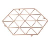 Orsina Copper Finish Trivet, Stylish Wire Trivet For Protecting Surfaces From Hot Pots & Pans, Durable Metal in Pink Orsina Pink