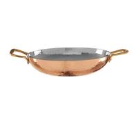 Orsina Copper Mini Balti Serving Dish, Traditional Indian Style Copper Bowl With Brass Handles, Ideal For Serving