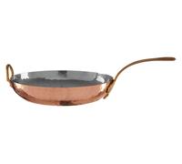 Orsina Copper Mini Frying Pan Serving Dish, Traditional Copper Skillet With Brass Handles, Ideal For Serving in Gold Orsina Gold