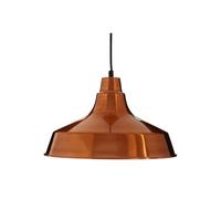 Orsina Copper Pendant Light With Wide Metal Shade, Warm Tone Ceiling Drop Lamp, Hanging Lamp With Wide Rim Shade