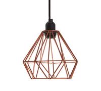 Orsina Copper Wire Geometric Pendant Light, Crystalline Shape Hanging Lamp, Durable Wire Lamp With Angular Frame in Gold Orsina Gold
