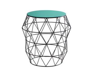 Orsina Corina Side Table With Green Enamel Top