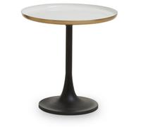 Round Metal Pedestal Side Table Gold-Coloured