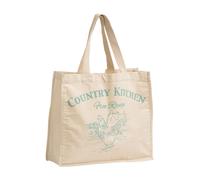 Orsina Country Kitchen Shopping Bag, Reusable Fabric Tote With Charming Kitchen Utensil Print & Sturdy Handles in Natural Orsina Natural