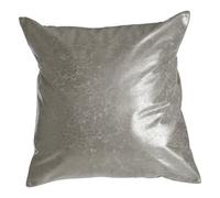 Orsina Crush Leather Effect Silver Cushion