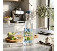 Orsina Crystal Glass Water Bottle 1000Ml, Vibrant Design Clear Glassware, Transparent Drinking Water Glass Orsina Multicolor